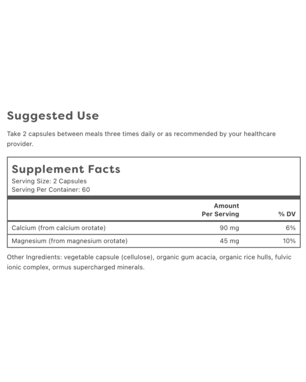 Calcium & Magnesium Supplement Facts